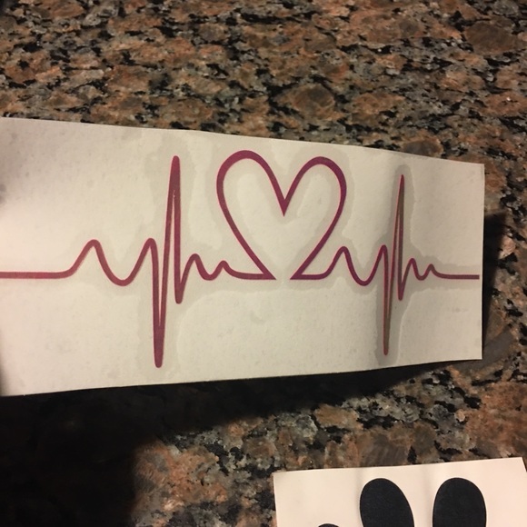💕 Opal Holographic vinyl decals heartbeat - Picture 4 of 6
